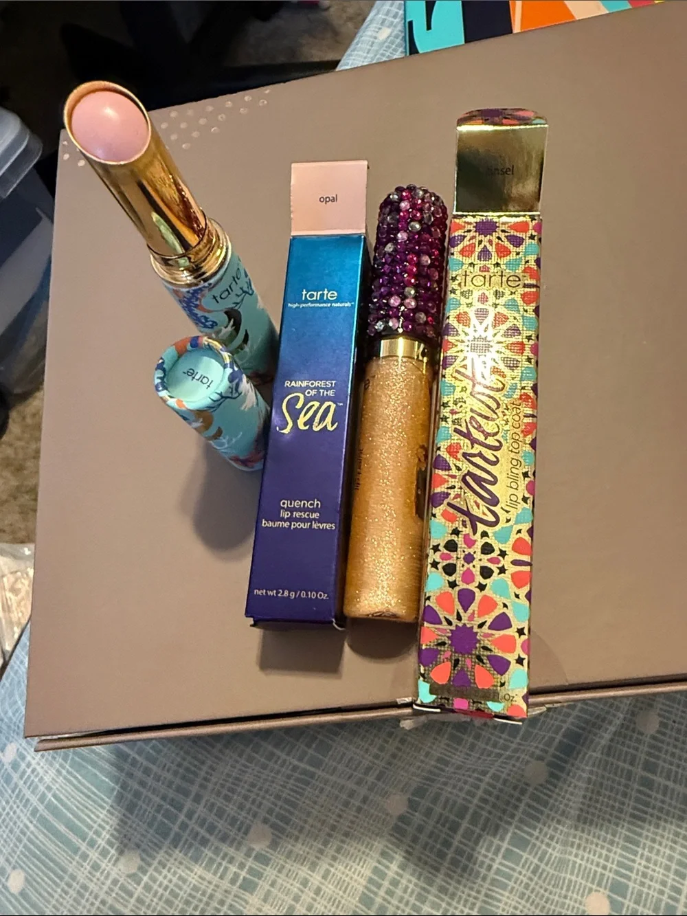 tarte Lip Gloss & Balm Duo in Gold and Pink
